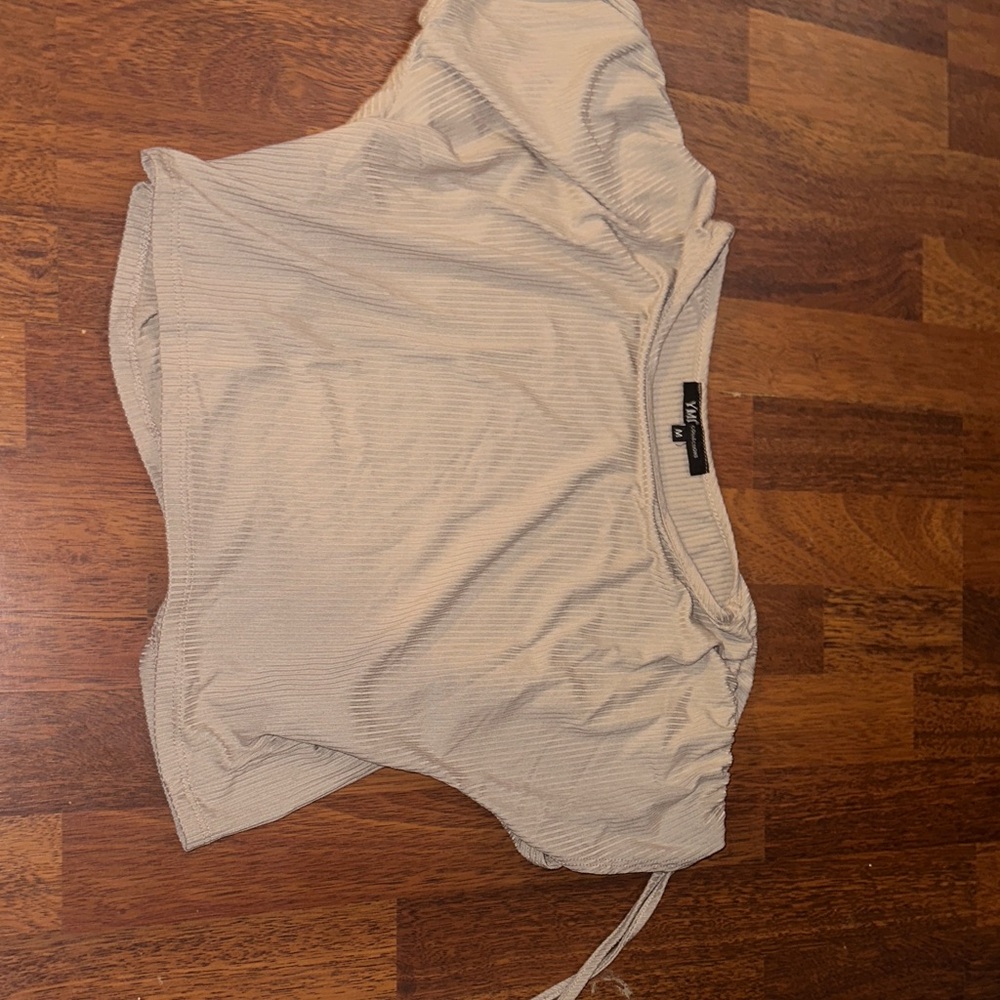 YMI Cream Crop Top